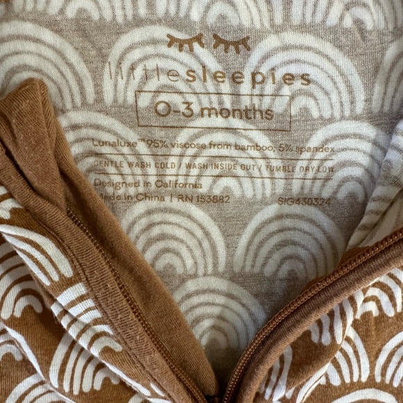 Little Sleepies Rust Rainbows Zippy Shorty, 0-3m - Picture 2 of 6